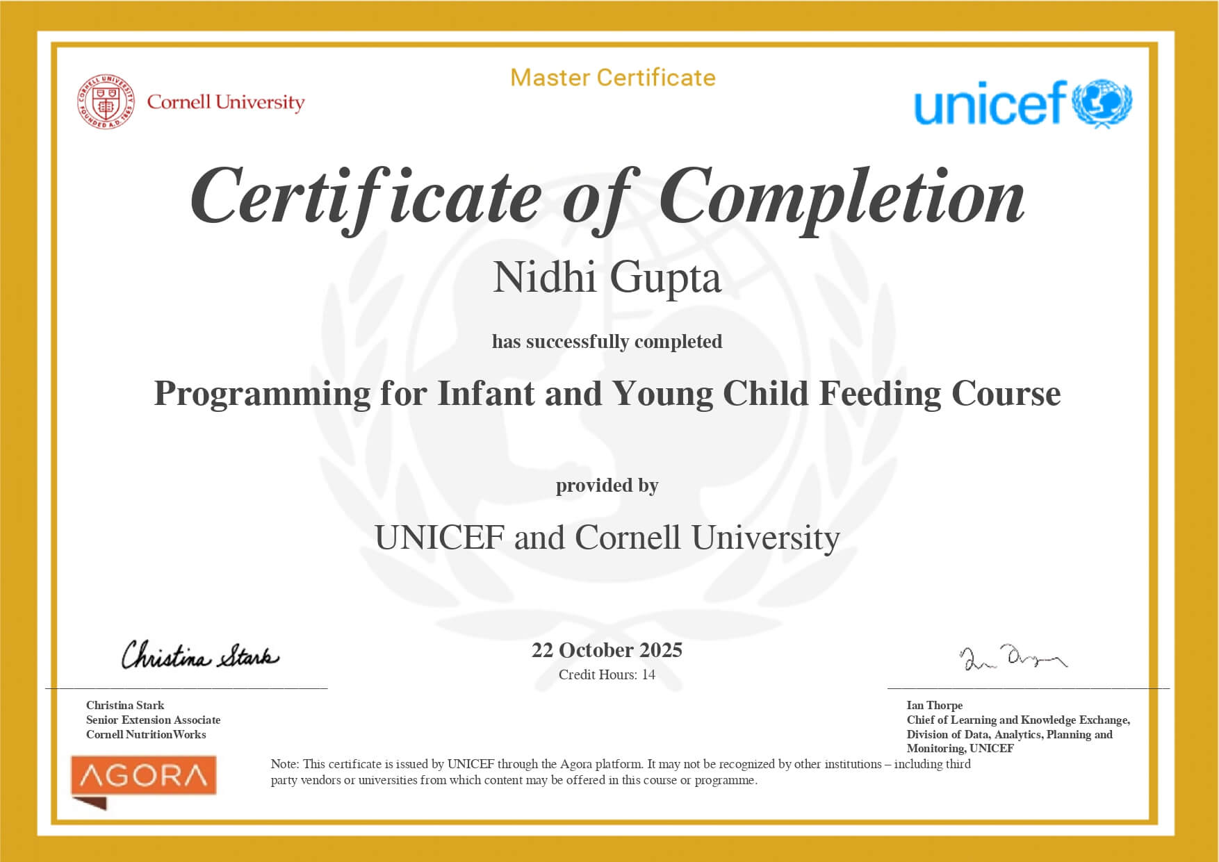 IYCF_Master Certificate Programming for Infant and Young Child Feeding course IYCF_Master Certificate Programming for Infant and Young Child Feeding course